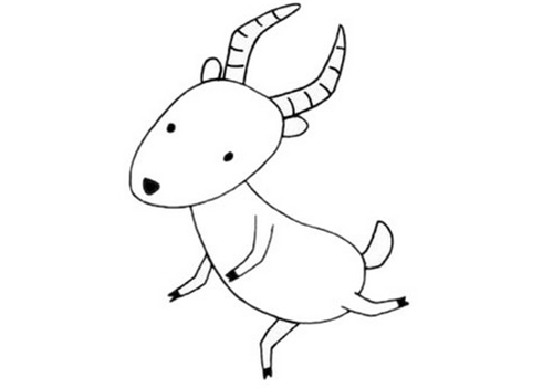 羚羊简笔画步骤图片